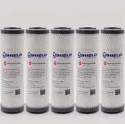 5 x 20 Micron Pleated Sediment Filter Cartridges Washable 10" x 2.5" Replacement