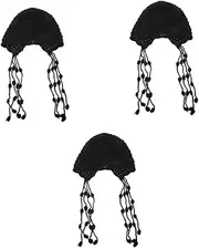 [LIFKOME] Tassel Braided Knitted Hat Modified Decoration Cotton Hat Portable Ring Bulk Kit Nutritional Flower Tube Marine Accessories Warm Tape Glasses Chain Accessories Pipe Black Acrylic