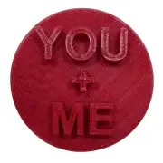 YOU + ME CANDY HEART COOKIE STAMP EMBOSSER MADE IN USA PR5471