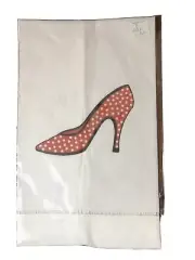 Red Shoe with White Polka Dots C & F Enterprises GUEST TOWEL (new with tags)