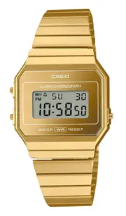 Casio Vintage Digital Alarm Chronograph Stainless Steel A700WEVG-9A Unisex Watch