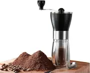 T-mark Manual Coffee Grinder, Portable Adjustable Grinder Black