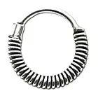 Nose Ring Spiral Coil 925 Sterling Silver Hoop Septum Daith Piercing Jewellery