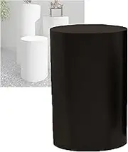 Cylindrical Display Pedestal Stand,Decoration Platform Base,Clothing Store Portable Lift Table,for Home Commercial Use(Black,30x30cm/11.8x11.8in)