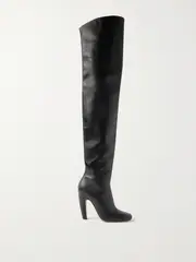 [Bottega Veneta] Bottega Veneta - Veneta Leather Over-the-knee Boots - Black - IT36 IT 36 Black