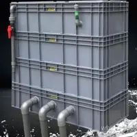 在飛比找蝦皮商城精選優惠-週轉箱過濾箱魚池水循環係統滴流盒自製大型錦鯉室外魚池過濾器