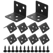 10 Pcs Corner Code Angle Brackets Heavy Duty Metal Brace with Screws for Wood