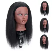 Thick Mannequin Head 100% Human Hair Hairdresser Manikin Training Doll + Clamp