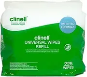 Clinell Universal Disinfectant Wipes - Bucket Refill of 225, Sanitising, Multipurpose Wipes