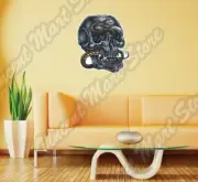 Human Skull Crossbones Snake Wall Sticker Interior Decor 20"X25"