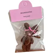 Cute Bowknot Rabbits Keychain Plush Bunnys Pendant Keyring Bag Accessory Soft Stuffed Pendants Jewelry for Women Girls