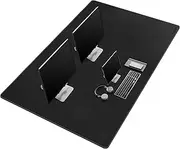 Mydours Leather Desk Pad, 140x70cm Gaming Computer Mouse Pad, Waterproof Desk Mats on The Top of Desk, Large Keyboard Mouse Pad for Office and Home Work (Black)
