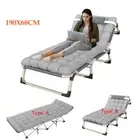 Sun Lounger Folding Recliner Chair Reclining Garden Outdoor Bed ( with Cushion )