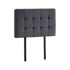 Linen Fabric Single Bed Deluxe Headboard Bedhead - Grey