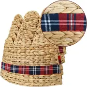 Christmas Tree Collar - Handcrafted Rustic, Natural Woven 27.56in Rattan Skirt