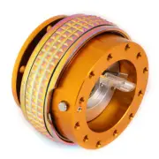 NRG Aluminum Steering Wheel Quick Release 2.1 Rose Gold Body/Neo Chrome Ring