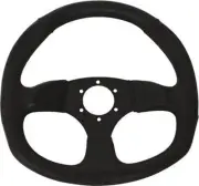 Dragonfire Racing 04-0004 D-shaped Steering Wheel 6-Bolt - Vinyl/Black