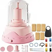 Wrap N Share Mini Pottery, Wrapnshare Pottery, 2025 Mini Pottery Wheel Set, Creative Craft Kit for Home Art Projects, DIY Kids Pottery Wheel Kit (Pink2)