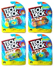 TECH DECK 2024 DROP 3 - SANTA CRUZ SPONGEBOB SQUAREPANTS 25TH - SET OF 4