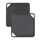 Cast Iron Reversible Griddle Double Sided Grill Pan Perfect for Stove Tops an...