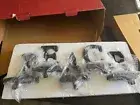 Vintage Pottery Barn Iron Christmas Holiday Alphabet PEACE Stocking Holders-NIB