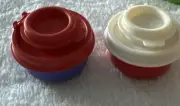 Tupperware Smidget Size Salt & Pepper Shakers Custom Red, White & Blue New!