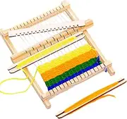 Zetqhuu Children's Handmade 20.8 x 19.3 cm Wooden Weaving Tool for Beginners, Learning Toy for Children for Weaving, Crafts, Motor Skills