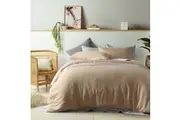 Vintage Design Homewares 100% Linen Birch Quilt Cover Set Queen