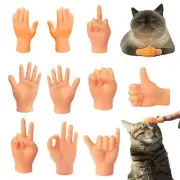 10 Pcs Mini Hands Funny Tiny Hands for Cat Finger Interactive Toys for Cat Paws