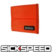 SICKSPEED WALLET SEAT BELT SEATBELT PAD RACING HARNESS BIFOLD BILLFOLD RED P2