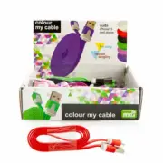Colour My Cable Lightning Charger Cord (SENT AT RANDOM) 1M LONG : NEW