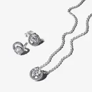 Pandora Sparkling Round Cut Jewelry Set