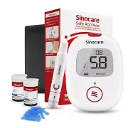 AQ Voice Blood Sugar Monitor Glucose Monitor 50 Kit With Voice&Light Warning