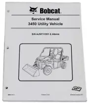 Bobcat 3450 Utility Vehicle Service Manual Shop Repair Book Part Number# 6989610