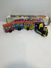 Vintage Wind Up ZIG-ZAG Western #970 Comic Express Tin Toy Train, Works Good!