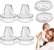 4 Pack Silicone Duckbill Valve and 2Pack Silicone Diaphragm, Compatible with Momcozy/TSRETE/HAUTURE/PADRAM/LoveOfLive/OMFMF / S9 Pro/S10/S12 Parts Replace Wearable Breast Pump Parts Replace