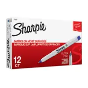 Sharpie Ultra Fine Point Permanent Marker, Blue, Box of 12