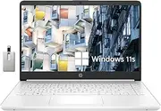 [HP] Premium Stream 14" HD BrightView Laptop, Intel Celeron N4120, 8GB RAM, 64GB eMMC, Intel UHD Graphics, Bluetooth, Webcam, 1 Year Office 365, WiFi, HDMI, Win 11s, White, 32GB Hotface USB Card