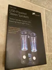 Xcellon USB Powered Stereo Speakers system with dancing liquid light show
