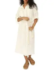 [Belle & Bloom] Seven Wonders Maxi Shirt Dress in White