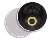 Monoprice 3-Way Fiber In-Ceiling Speakers - 6.5in (Pair) Titanium Tweeters