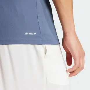 【adidas 愛迪達】3-STRIPES 短袖POLO衫(IY3216 男款 運動上衣 POLO衫 吸濕排汗 藍)