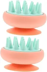 VALICLUD Silicone Hair Scrubber 2pcs Shampooing Brush Scalp Massager Deep Clean Scalp Care for Hair
