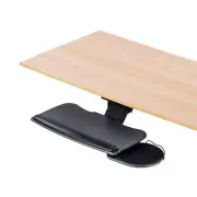 Under Desk Keyboard Tray, 20" x 11" Tray, 17.75" Track, One Knob Control, Und...