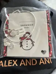 Alex and Ani SNOWMAN Expandable Bracelet Silver Tone NWT