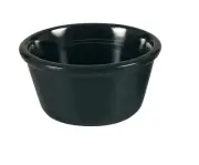 Yanco China NC-536BK Nu-Classic Black Melamine 2 oz. Smooth Ramekin - 6 Doz
