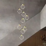 Bubble Crystal Chandelier Pendant Lamp LED Suspension Lamp Dining Ceiling Light