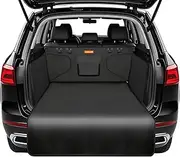 Alfheim Car Boot Liner Protector - Nonslip Waterproof Pet Dog Back Seat Cover - Durable Washable Cargo Cover Mat Travel, Universal for Medium Small Car Truck SUV (Black)