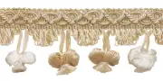Ivory Ecru Sand 2" Onion Tassel Fringe Trim Seashell [By The Yard]