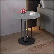 Round Coffee Table Marble Side Tables Bedside Table Nightstand Modern Sofa Table Small Accent Table (Color : H)
